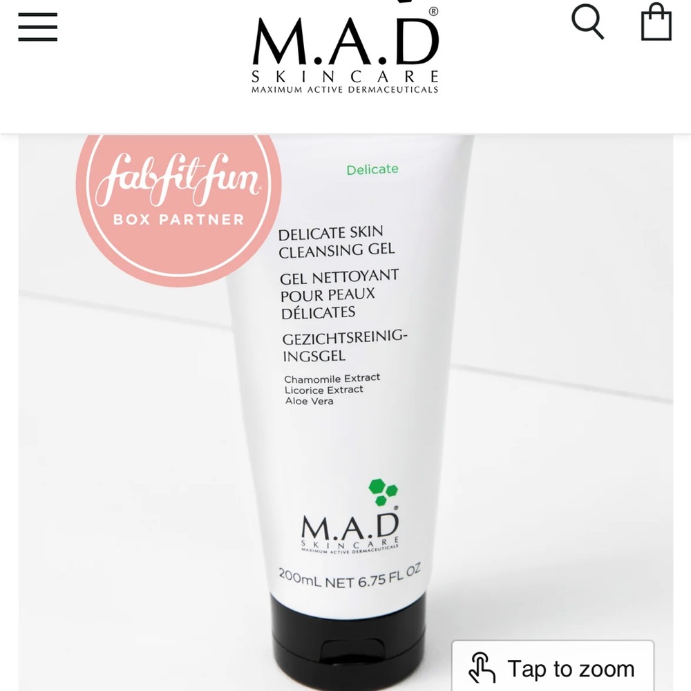 NIB M.A.D. Delicate Skin Cleansing Gel